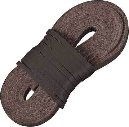 Leather Boot Laces|1/8 Inch Thick 72 Inches Long|2 Leather Strips [1 Pair]